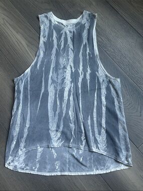 avocado Gray Tie-Dye Ribbed Tank Top
